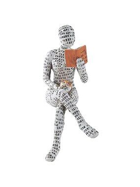 Home Decor Reading Women Thinker Statue Aesthetic Sculpture Room